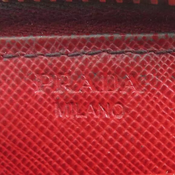 Auth PRADA Coin Purse Case Dark Red Leather/Goldtone - e59902a - Picture 7 of 8